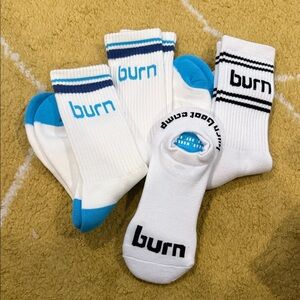 Burn Women's White and Blue Socks Set